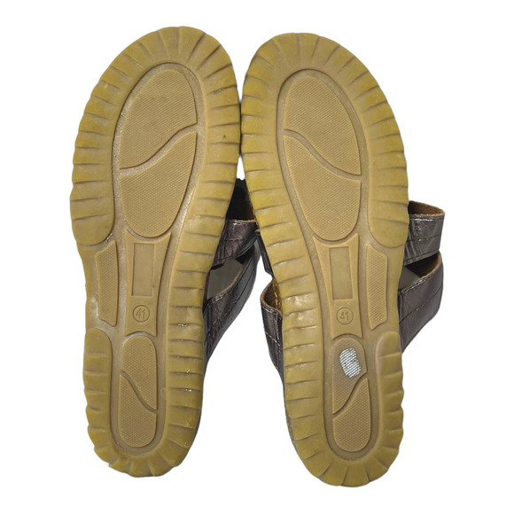 Bionatura Platinum Leather Flower Thong Comfort Sandal Women’s Sz EU 41 | US 10 - Picture 10 of 10